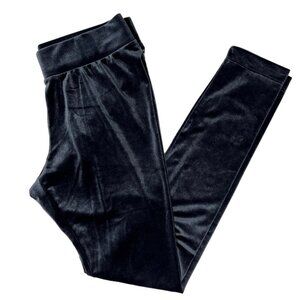 Old Navy Women’s Velour Stretch Charcoal Leggings Elastic Waist Size Medium